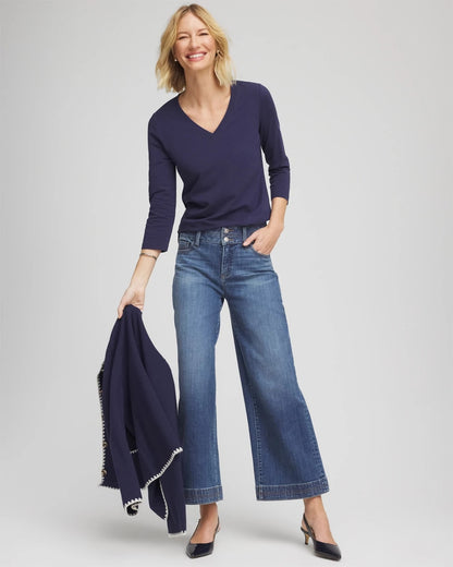 Chico's 3/4 Sleeve Perfect Tee
