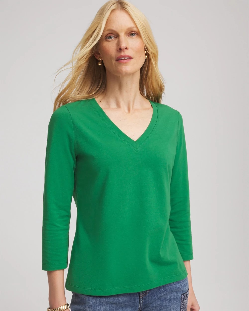 Chico's 3/4 Sleeve Perfect Tee
