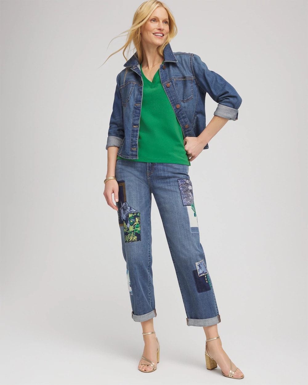 Chico's 3/4 Sleeve Perfect Tee