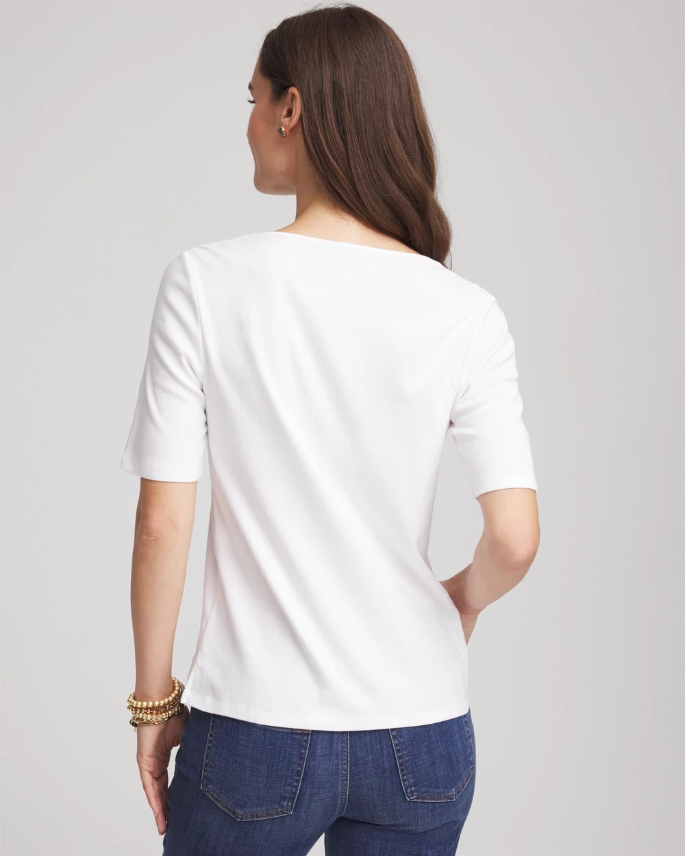 Chico's Pima Cotton Henley Tee