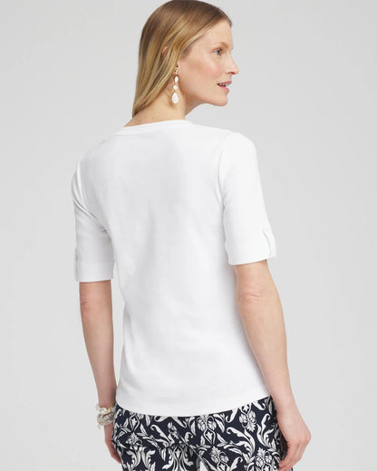 Chico's Everyday V-Neck Pima Tee