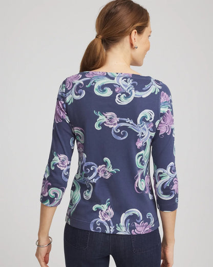 Chico's Pima 3/4 Sleeve Tee