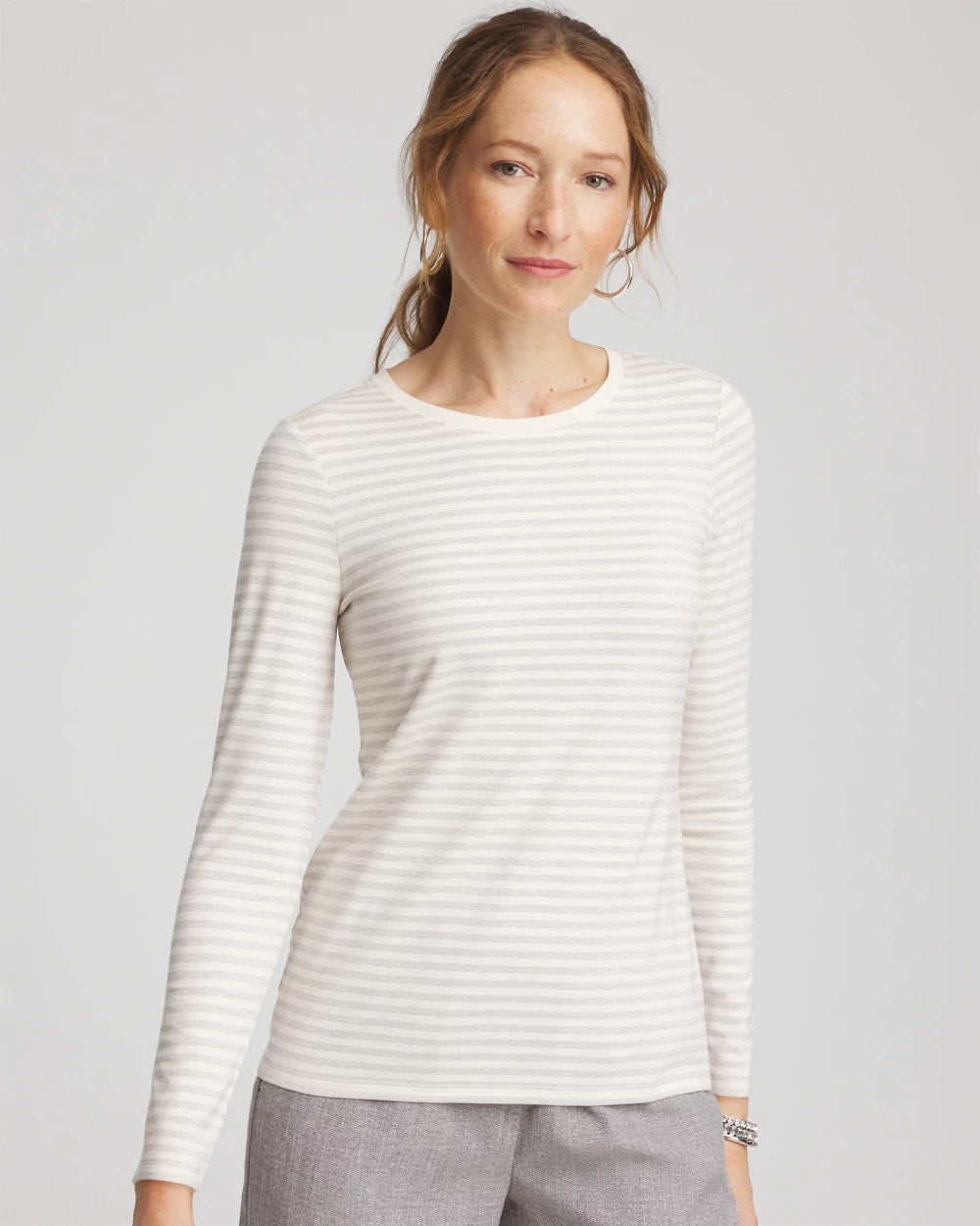 Chico's Metallic Layering Tee