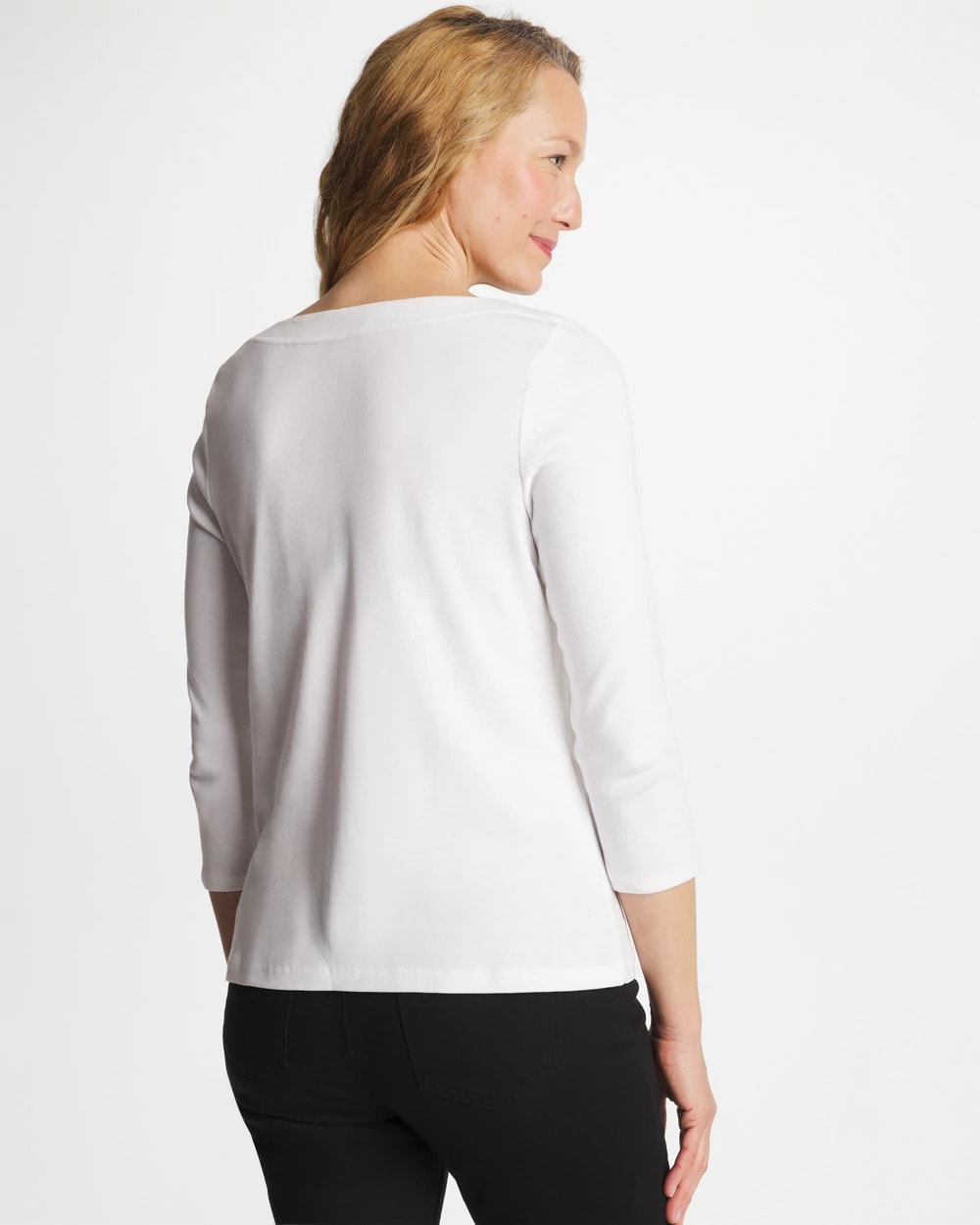 Chico's Pima 3/4 Sleeve Tee