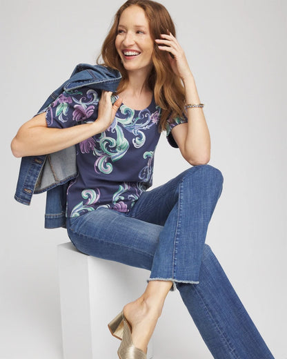 Chico's Tulip Sleeve Pima Tee