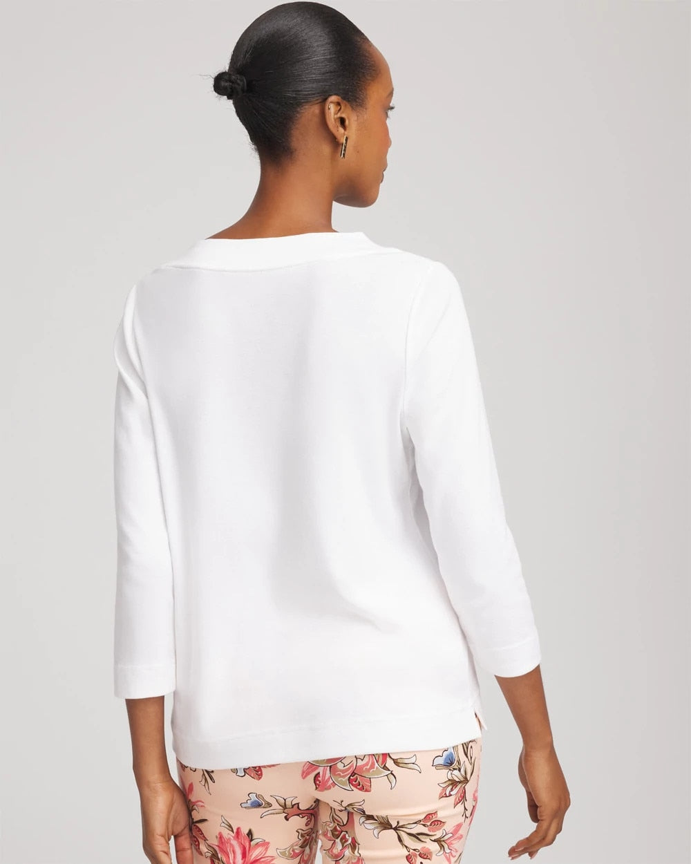 Chico's Short Pima 3/4 Sleeve Tee