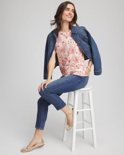 Chico's Elbow Sleeve Tee