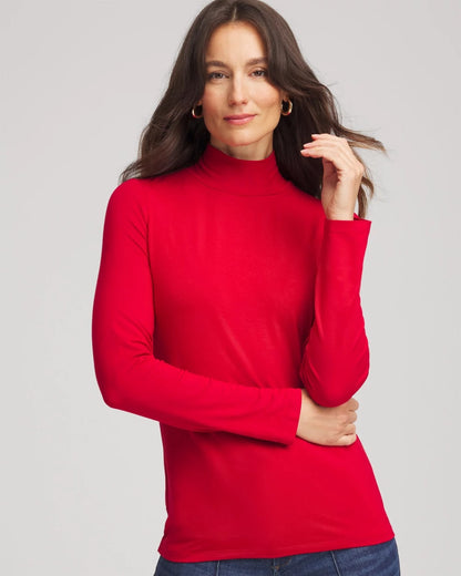 Chico's Touch of Cool™ Mockneck Layering Tee
