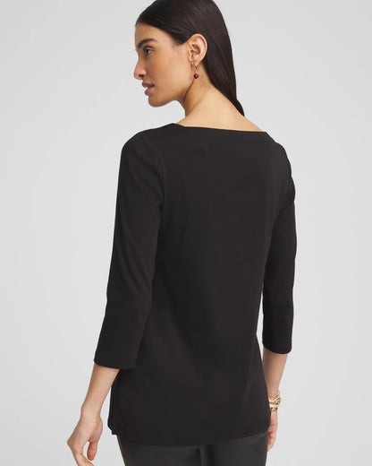 Chico's Pima Cotton Square-Neck Tunic