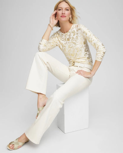 Chico's Touch of Cool™ Foiled Layering Tee