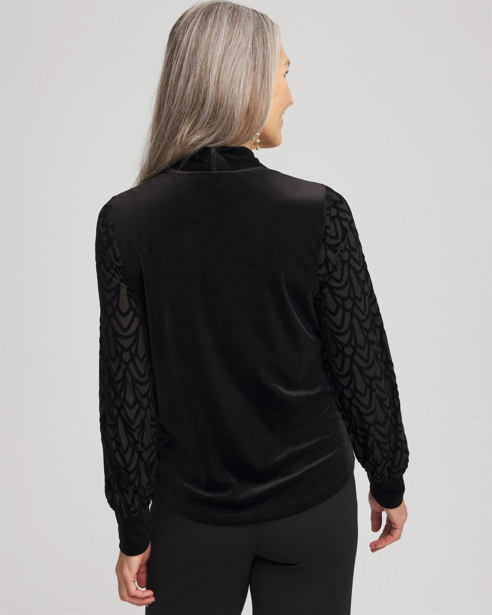 Chico's Art Deco Velvet Burnout Top