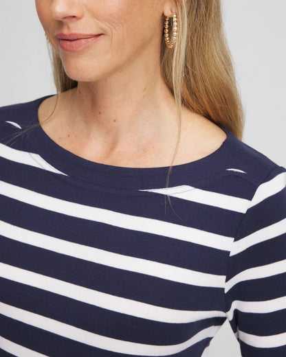 Chico's Stretch Cotton Boatneck Tunic