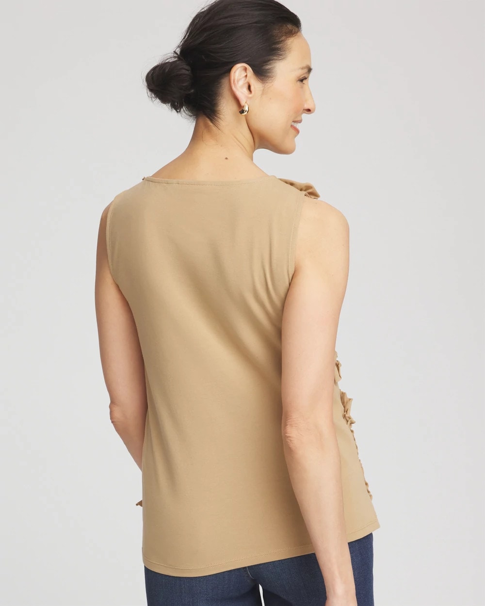 Chico's Sleeveless Ruffle-Appliqué Tank Top