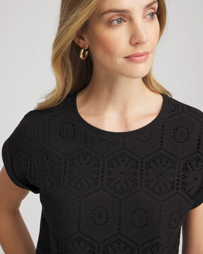 Chico's Crocheted Cotton-Blend Shirt