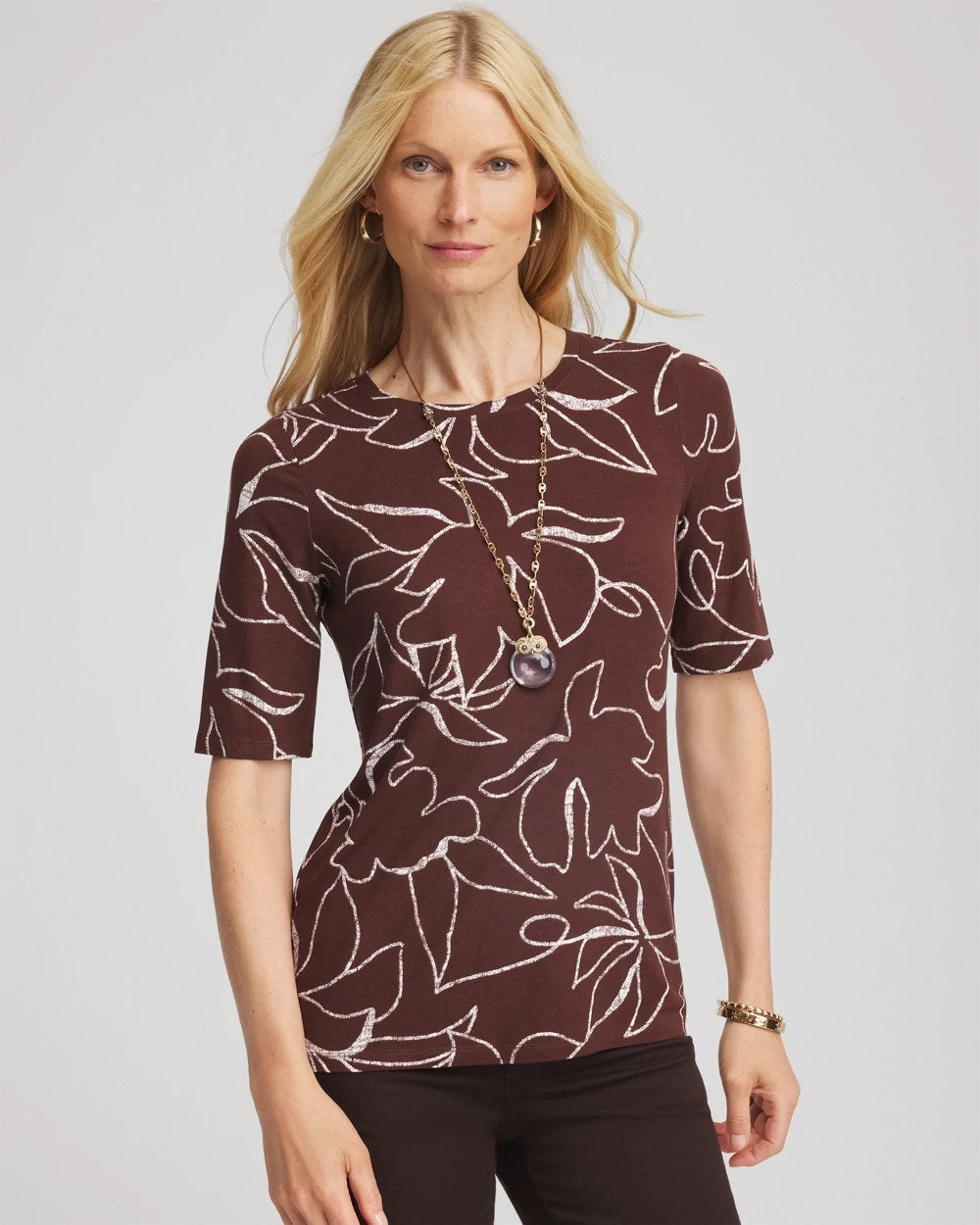 Chico's Touch of Cool™ Elbow-Sleeve Perfect Tee