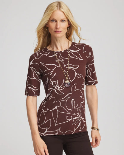 Chico's Touch of Cool™ Elbow-Sleeve Perfect Tee