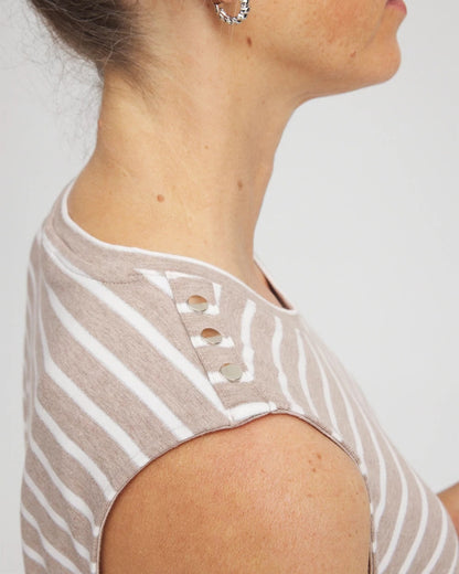 Chico's Zenergy® UPF Sleeveless Metallic-Striped Tank