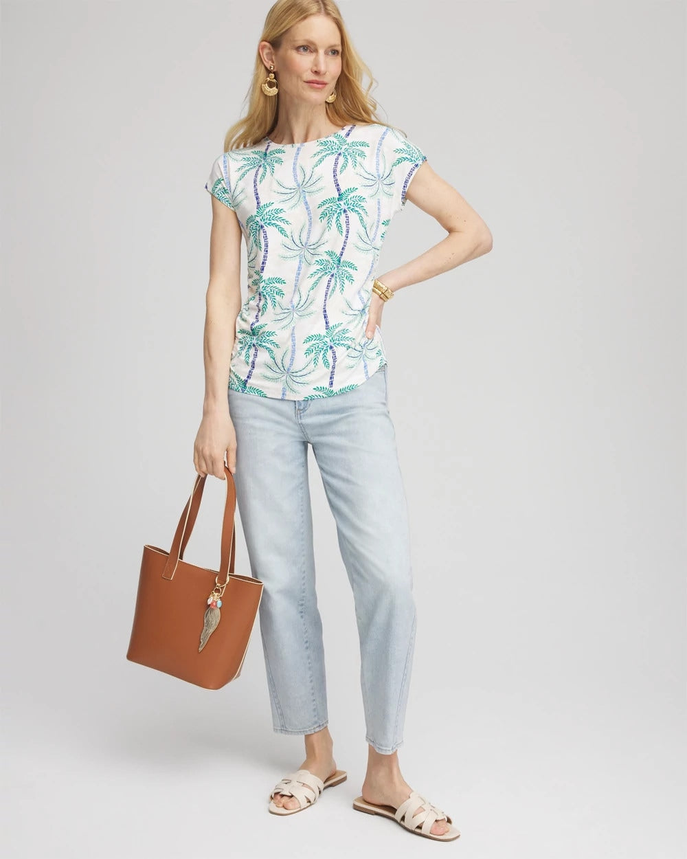 Chico's Cap Sleeve Dolman Tee