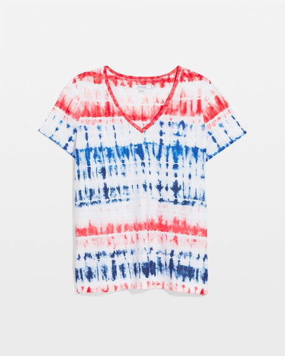 Chico's Zenergy® Americana Tie-dye V-Neck Tee