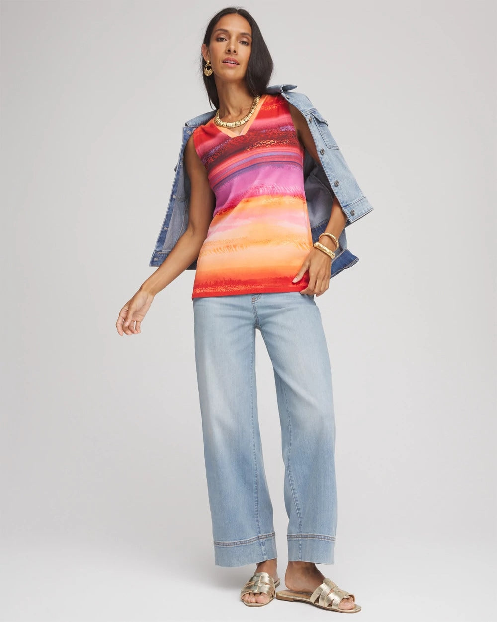Chico's Rio Sunset Sleeveless Tank