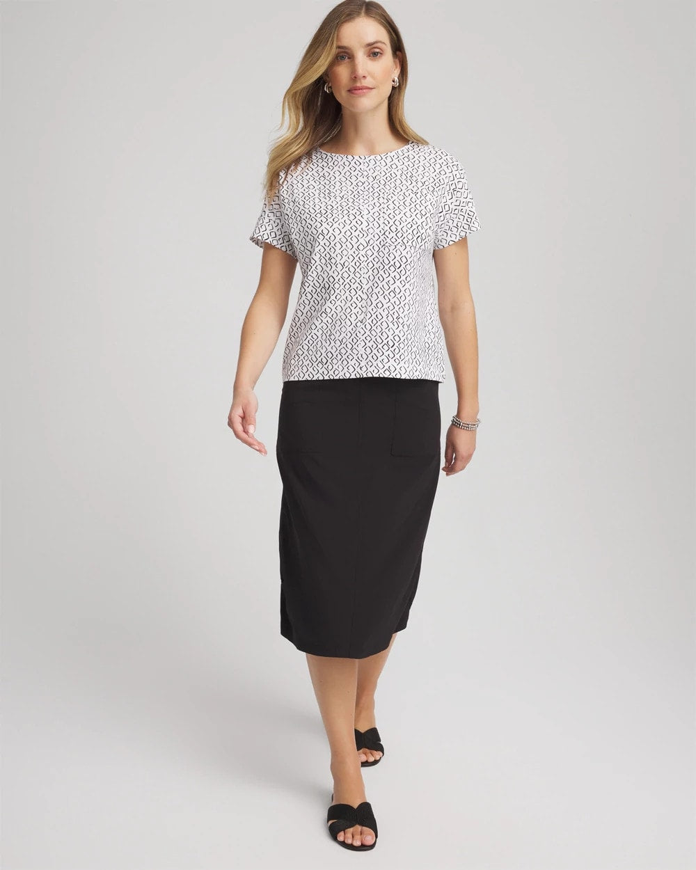 Chico's Zenergy® UPF Geo-Print Dolman Top
