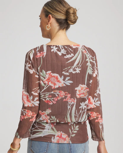 Chico's Textured Banded-Hem Top