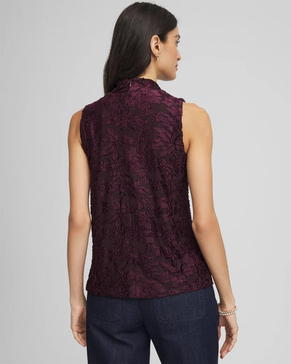 Chico's Burnout Mockneck Tank