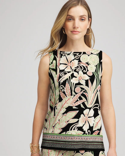 Chico's Travelers™ Island-Motif Side-Slit Tank