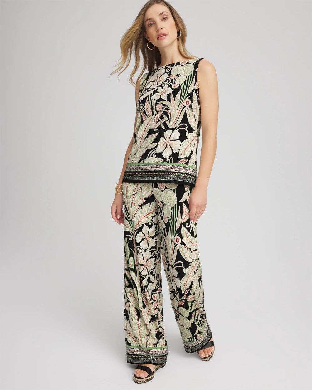 Chico's Travelers™ Island-Motif Side-Slit Tank