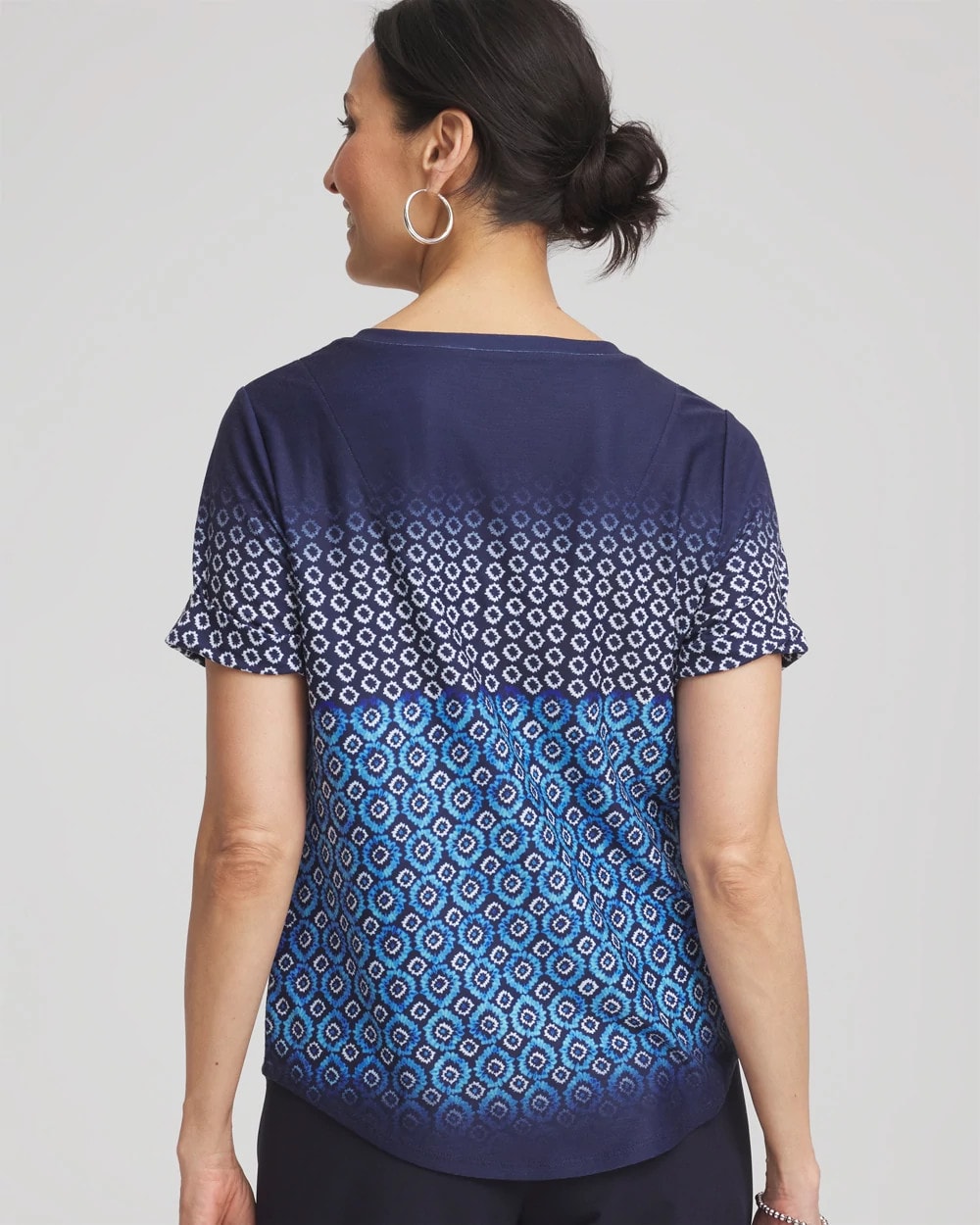 Chico's Zenergy® Graphic Ombre V-Neck Tee
