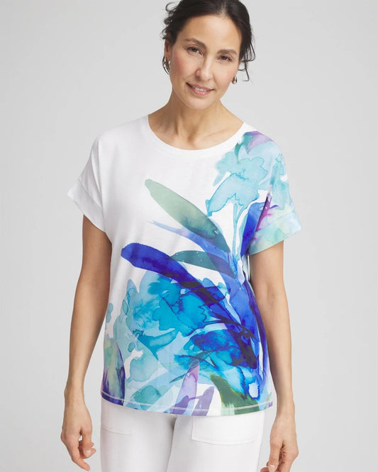 Chico's Zenergy® Floral Scoop Neck Tee