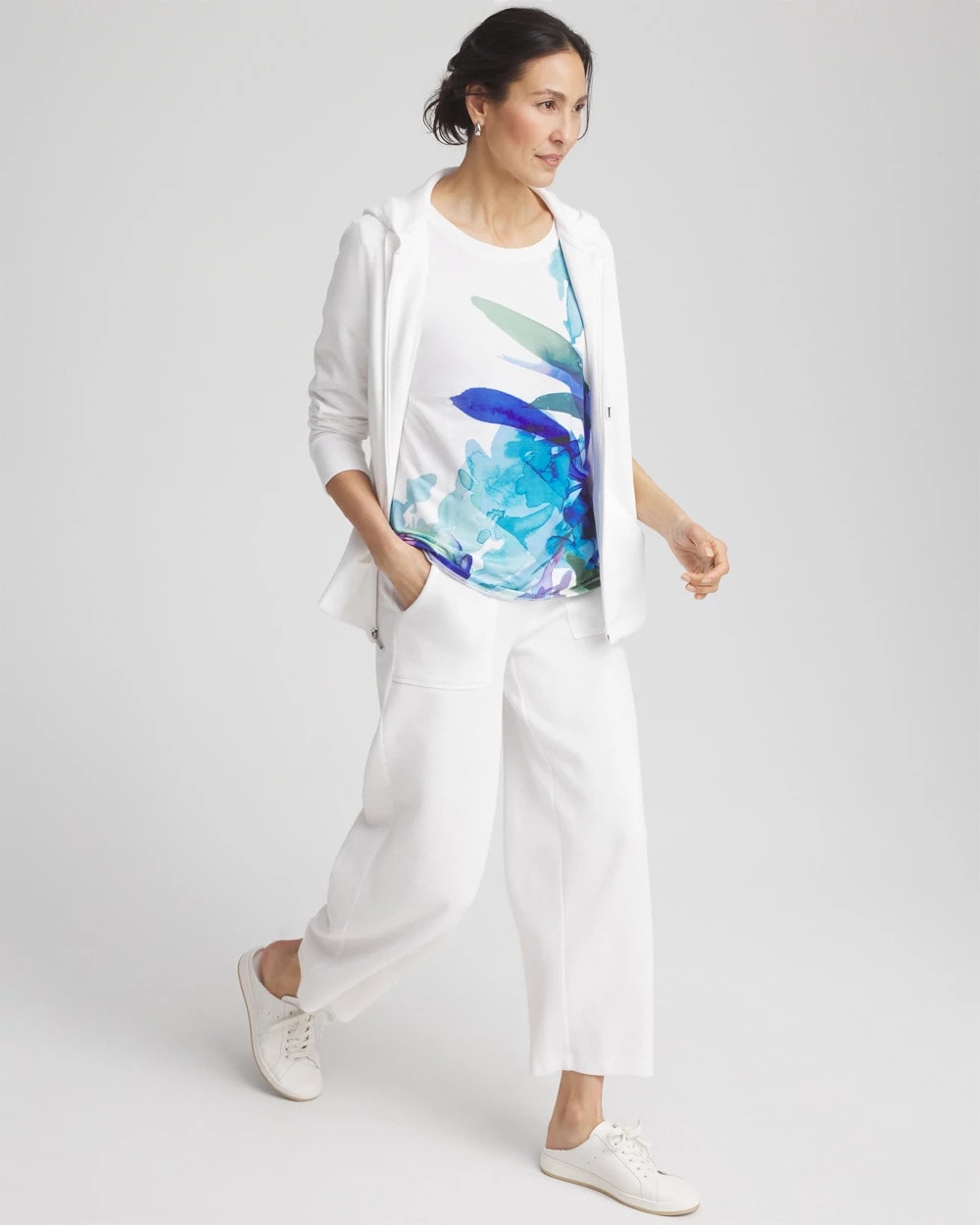 Chico's Zenergy® Floral Scoop Neck Tee