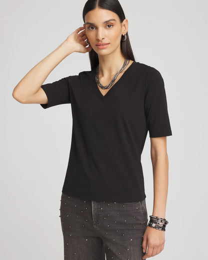 Chico's Elbow-Sleeve Perfect Tee