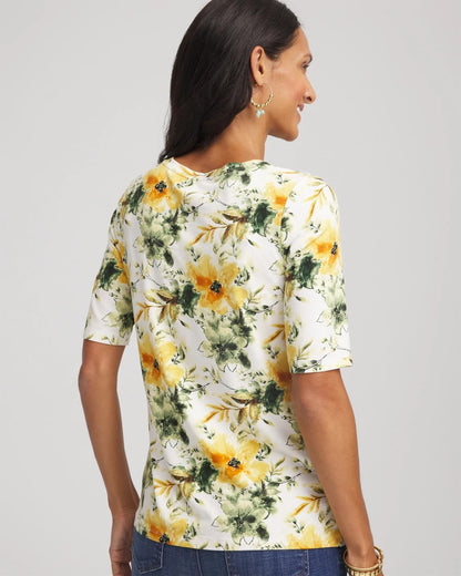 Chico's Touch of Cool™ Elbow-Sleeve Perfect Tee