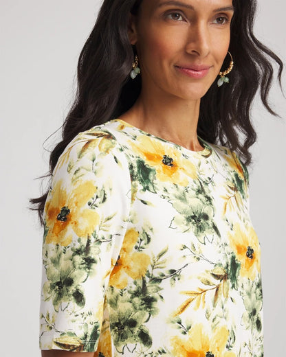 Chico's Touch of Cool™ Elbow-Sleeve Perfect Tee