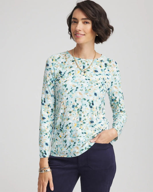 Chico's Printed Touch of Cool™ Layering Tee