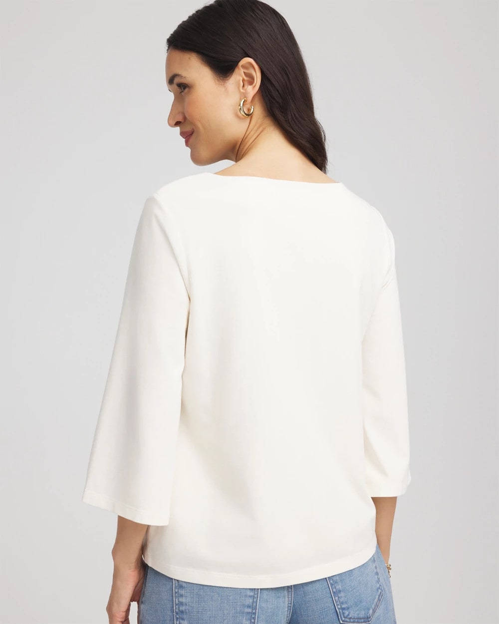 Chico's Soutache Embroidered Wildflower Top
