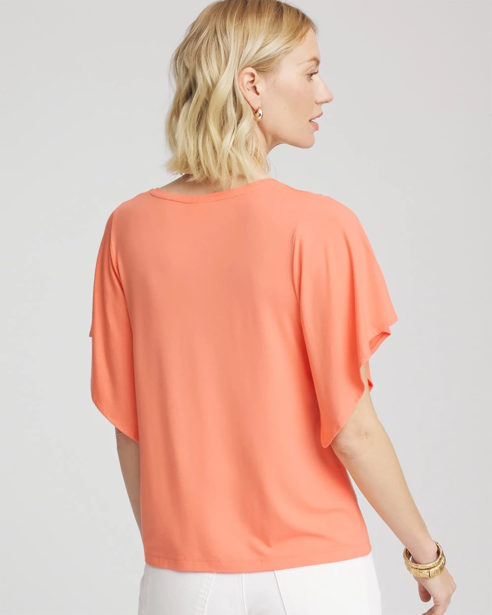 Chico's Touch of Cool™ Handkerchief-Sleeve V-Neck Tee