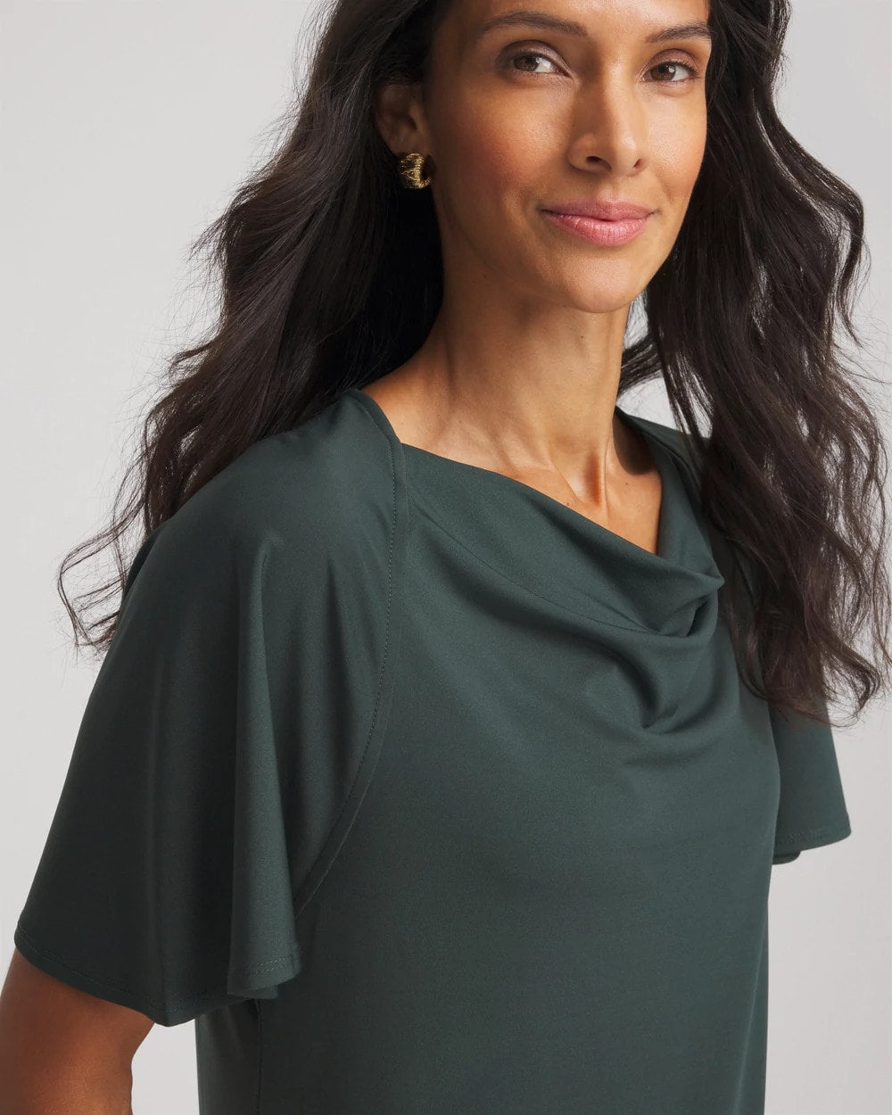 Chico's Jersey Knit Cowlneck Tee