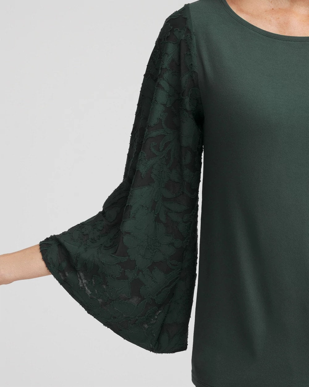 Chico's Touch of Cool™ Burnout Angel-Sleeved Top