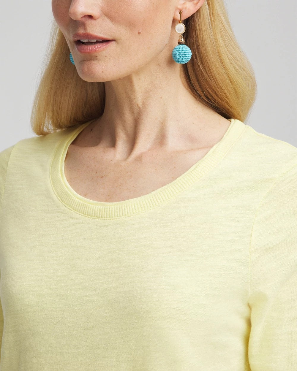 Chico's Slub Elbow-Sleeve Tee