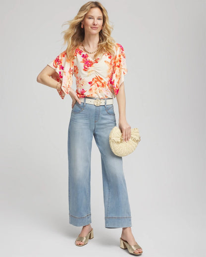 Chico's Touch of Cool™ Handkerchief-Sleeve V-Neck Tee