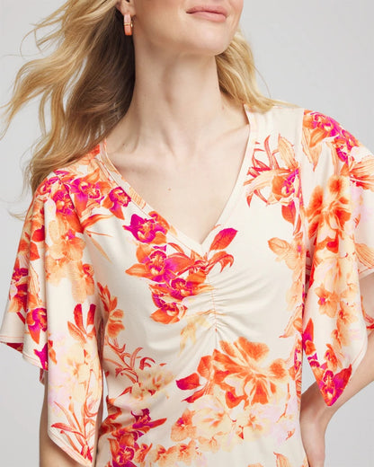 Chico's Touch of Cool™ Handkerchief-Sleeve V-Neck Tee