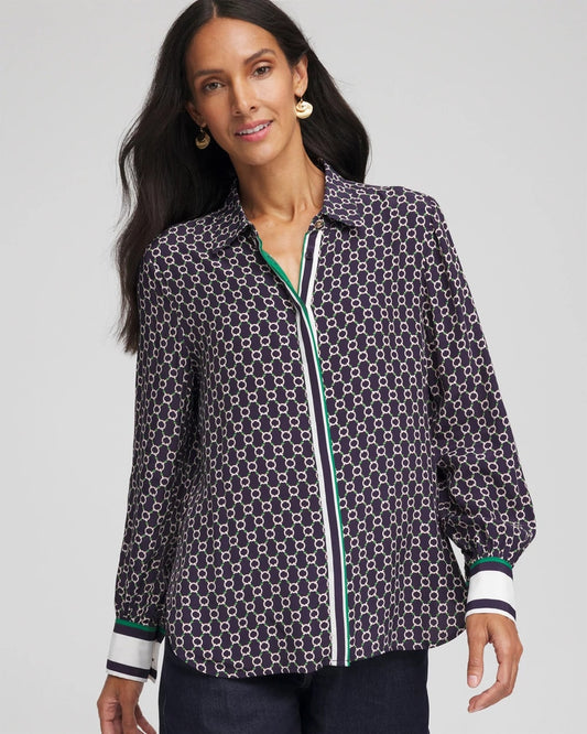 Chico's Faux Silk Twill Shirt