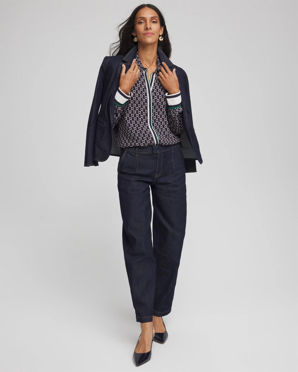 Chico's Faux Silk Twill Shirt