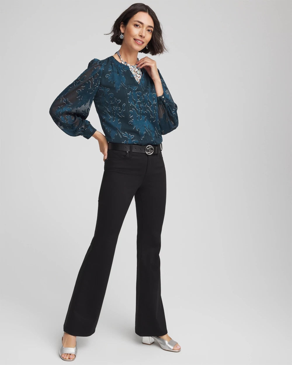 Chico's Novelty Texture Blouse