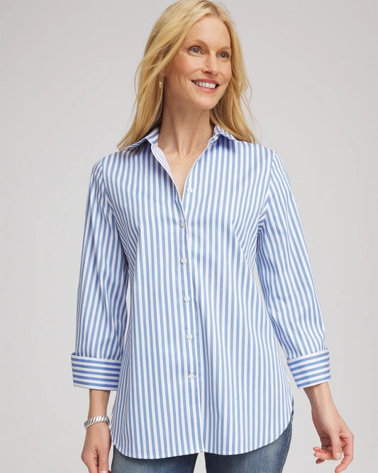 Chico's No Iron™ Stretch Striped Shirt