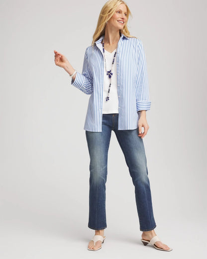 Chico's No Iron™ Stretch Striped Shirt