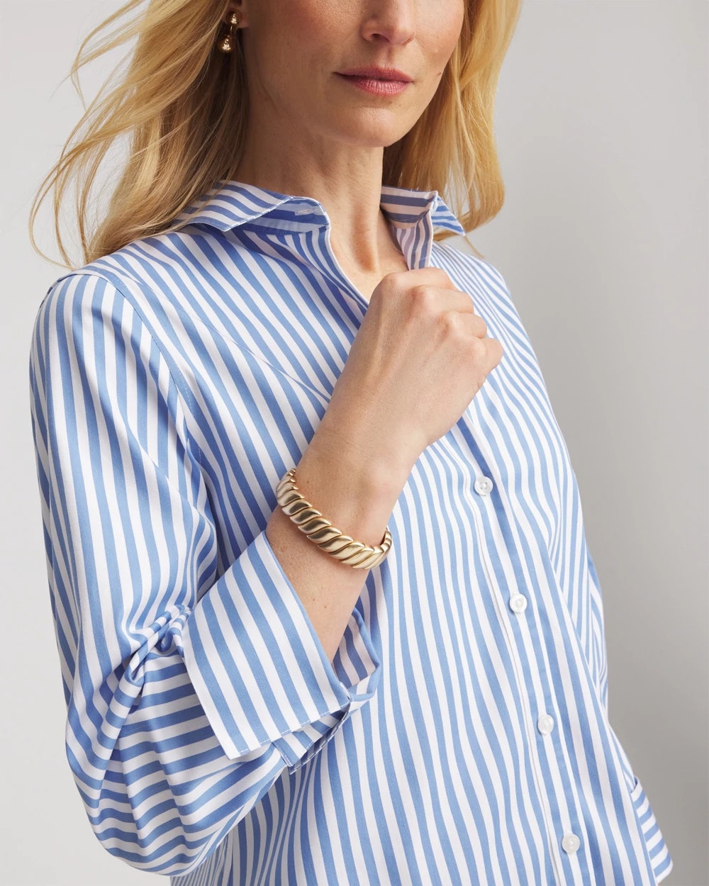 Chico's No Iron™ Stretch Striped Shirt