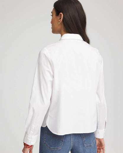 Chico's Crystal Heart Poplin Shirt